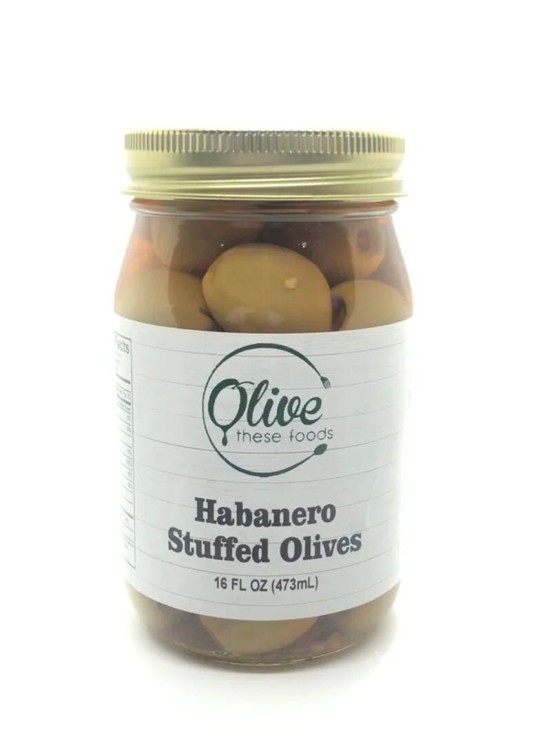Habanero Stuffed Olives by Olive These Foods – small - batch /olives
