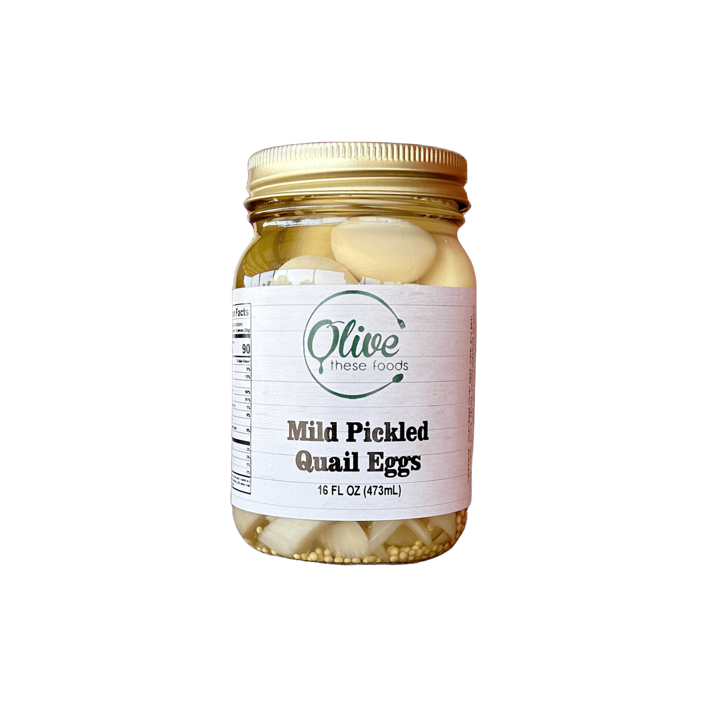 Pickled Veg: Mild Pickled Quail Eggs (16 oz / 473 g) by Olive These Foods – small - batch Pickled Vegetables