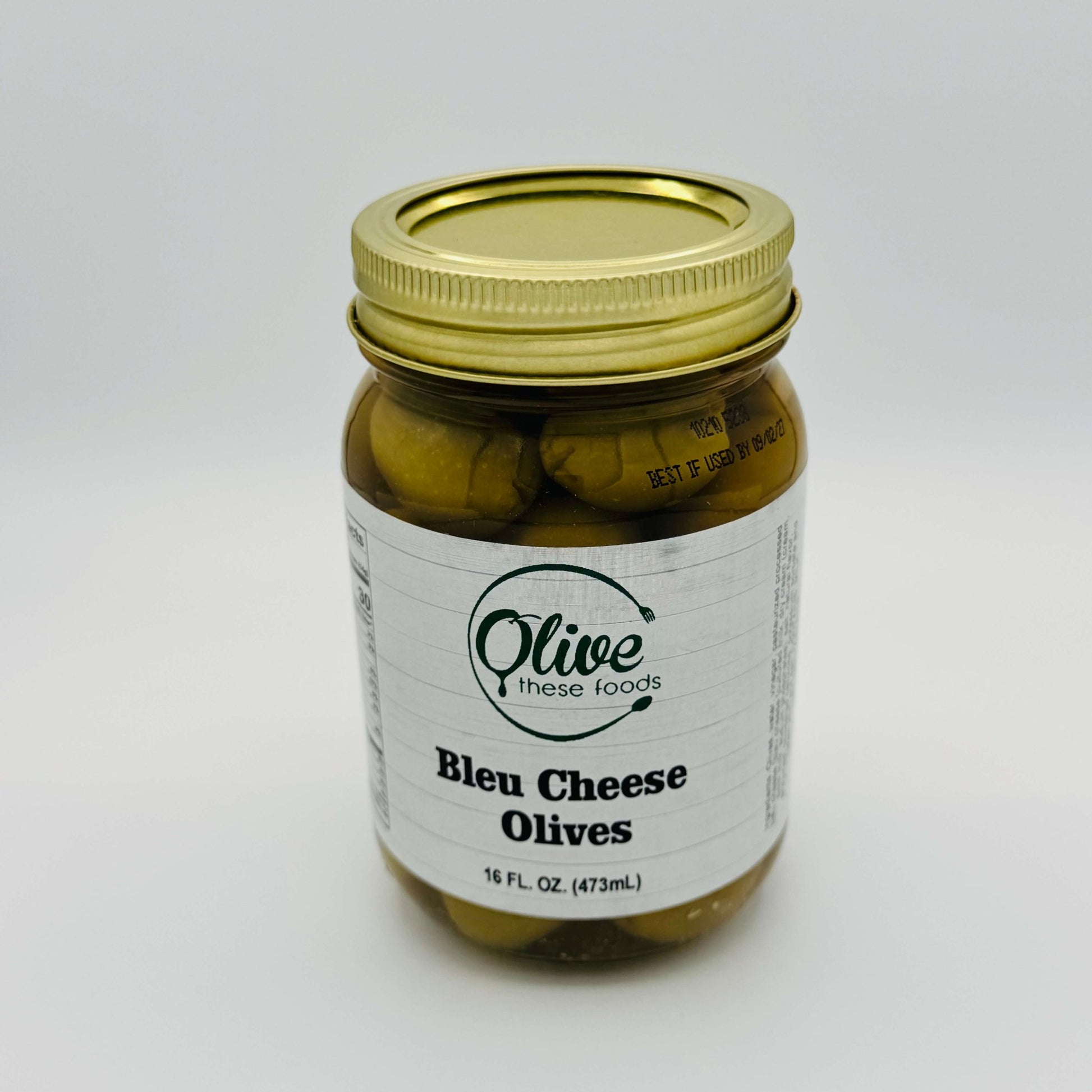 Stuffed Olives: Bleu Cheese (16 FL OZ /473 mL) by Olive These Foods – small - batch /olives