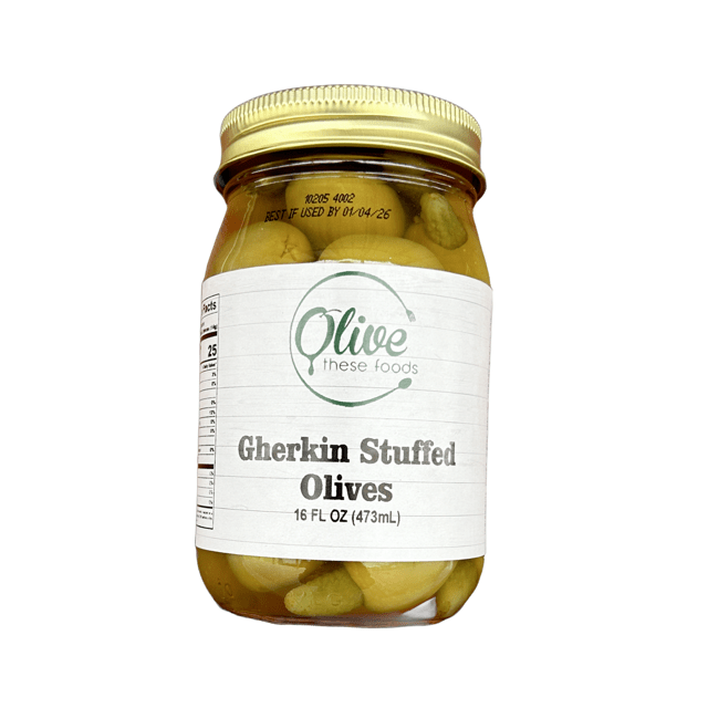 Stuffed Olives: Gherkin (16 FL OZ /473 mL) by Olive These Foods – small - batch Olives